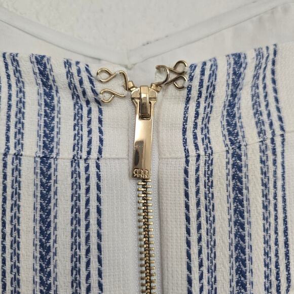 RACHEL Rachel Roy Lola Dress Cotton Stripe Cut-Out Twist Bodice Knee-Length 2 - Picture 5 of 13